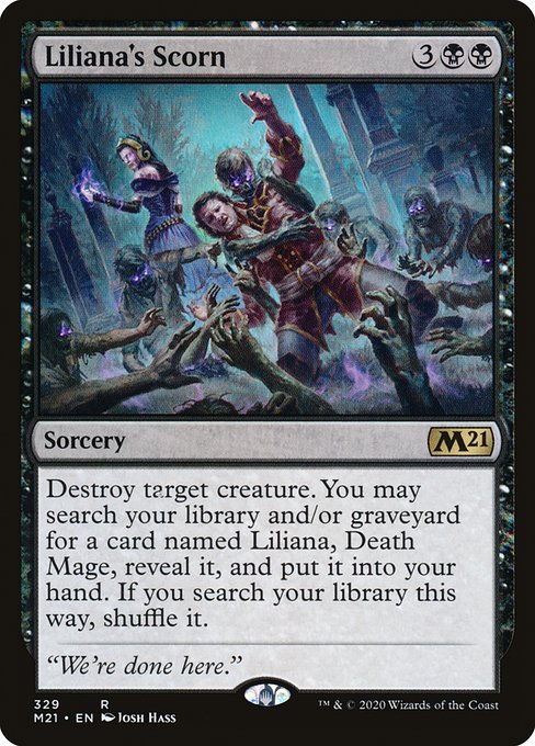 Liliana's Scorn highlighted card art