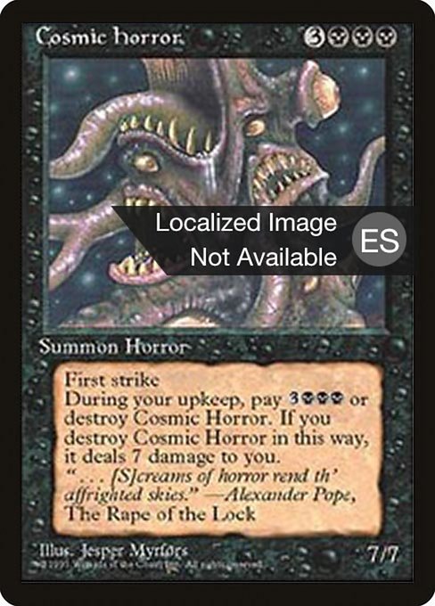 Cosmic Horror from Fourth Edition Foreign Black Border