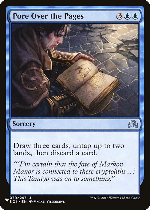 Pore Over the Pages highlighted card art