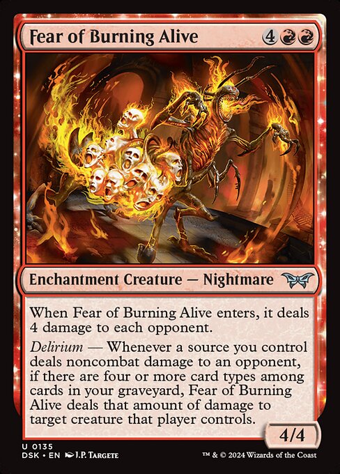 Fear of Burning Alive highlighted card art