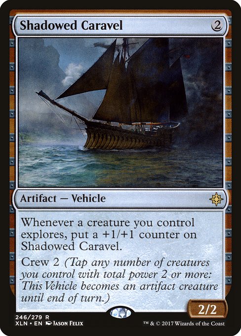 Shadowed Caravel highlighted card art