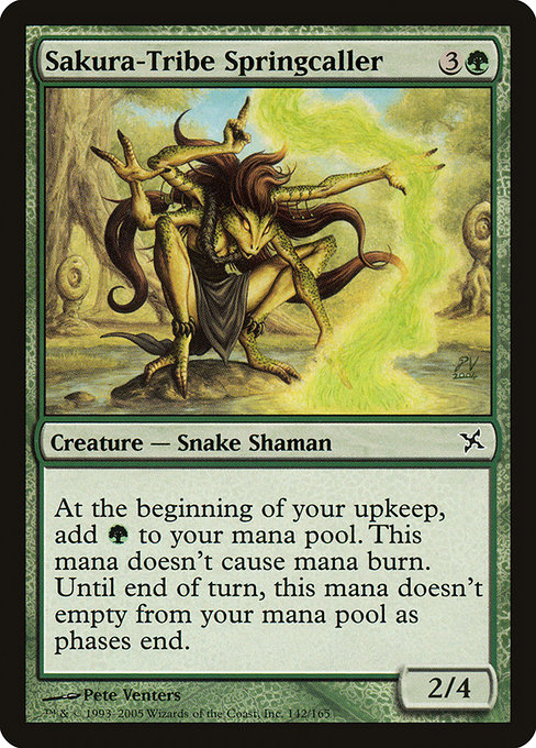 Sakura-Tribe Springcaller highlighted card art