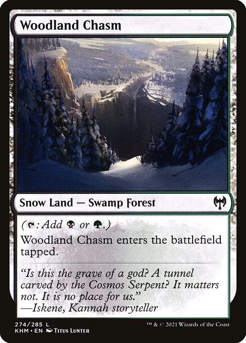 Woodland Chasm highlighted card art