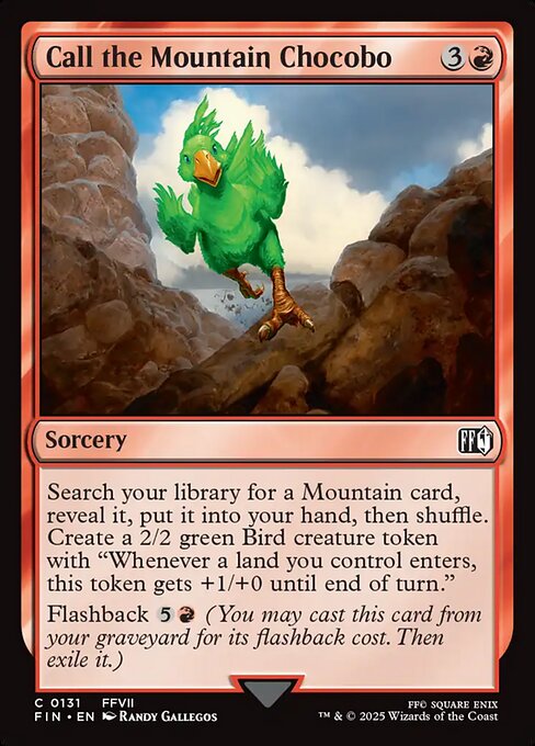 Call the Mountain Chocobo highlighted card art