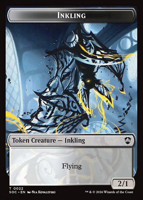 Inkling from Secrets of Strixhaven Commander Tokens