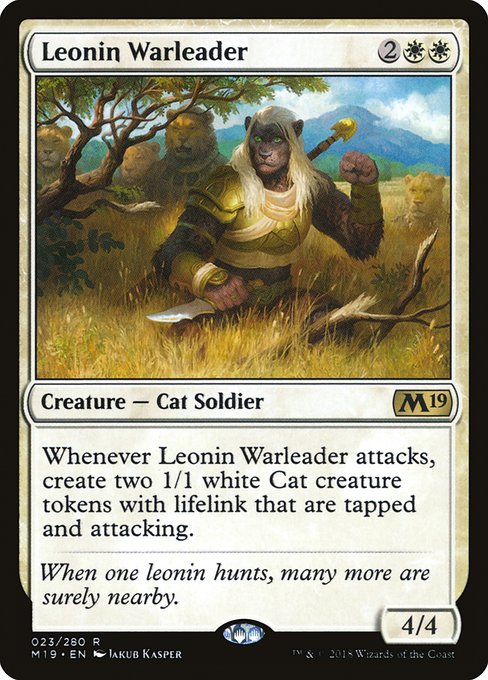 Leonin Warleader from Core Set 2019