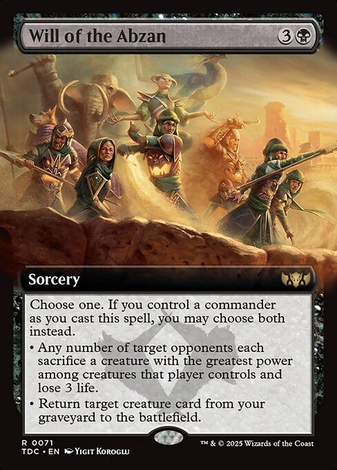 Will of the Abzan highlighted card art
