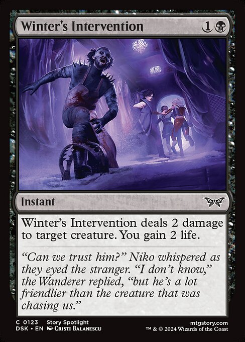 Winter's Intervention highlighted card art