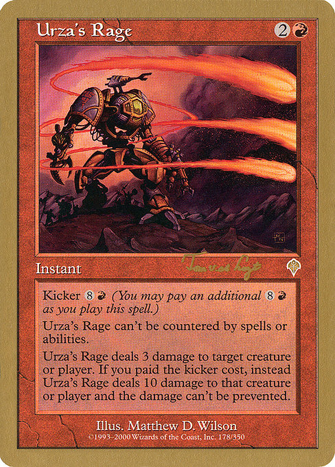 Urza's Rage from World Championship Decks 2001