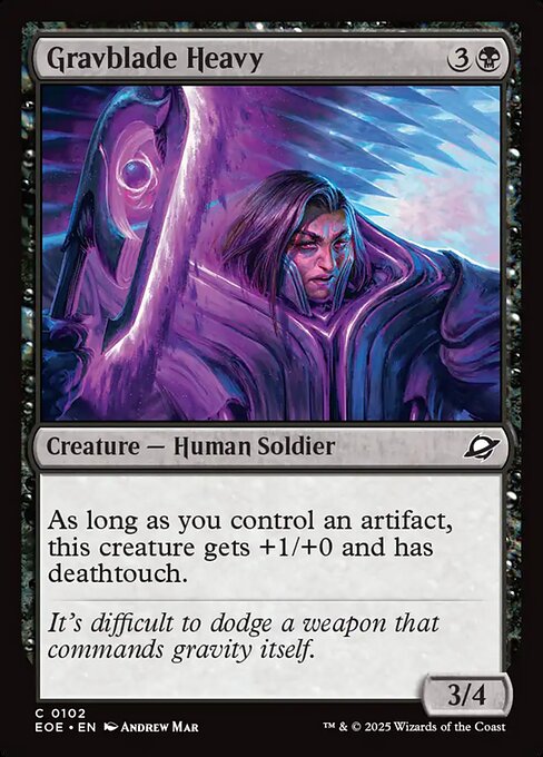 Gravblade Heavy highlighted card art
