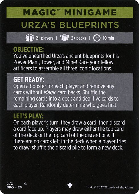 Urza's Blueprints (minigame) // Urza's Blueprints (cont'd) highlighted card art