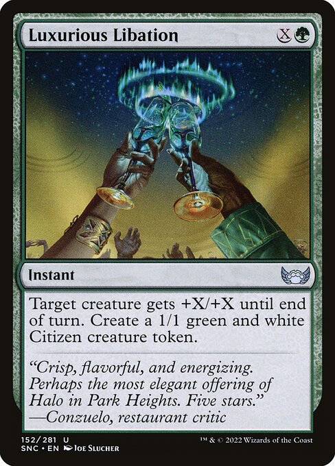 Luxurious Libation highlighted card art