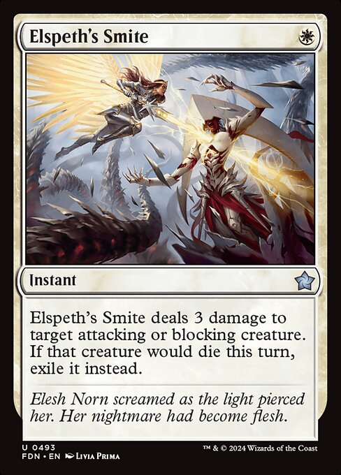 Elspeth's Smite highlighted card art