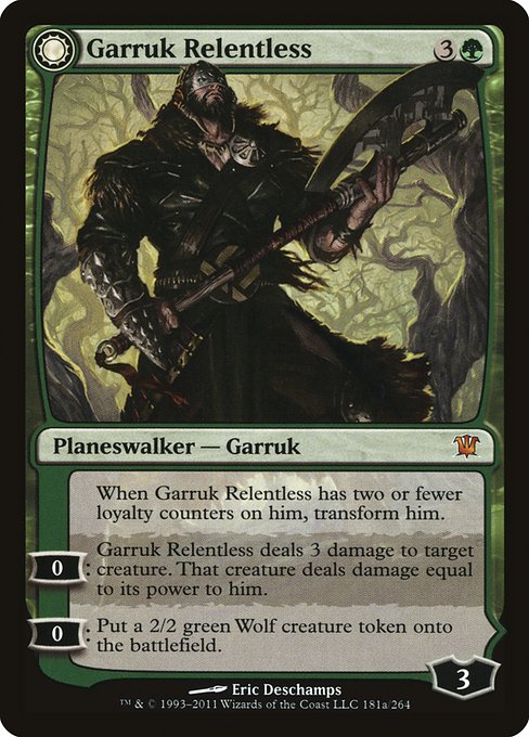 Garruk Relentless // Garruk, the Veil-Cursed from Innistrad