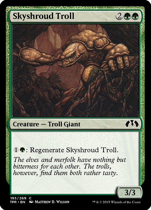 Skyshroud Troll highlighted card art