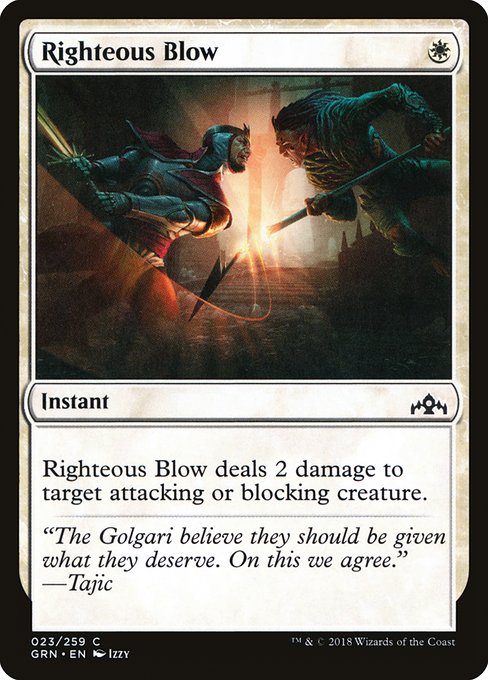 Righteous Blow highlighted card art