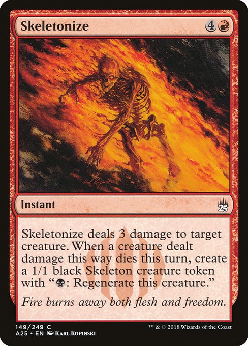 Skeletonize highlighted card art