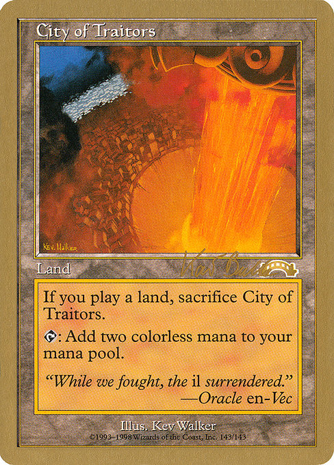 City of Traitors from World Championship Decks 1999