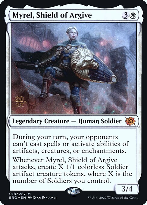 Myrel, Shield of Argive from The Brothers' War Promos