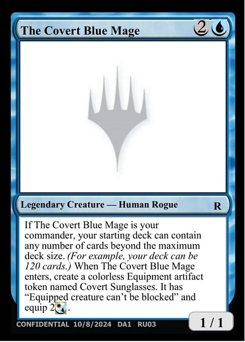 The Covert Blue Mage highlighted card art
