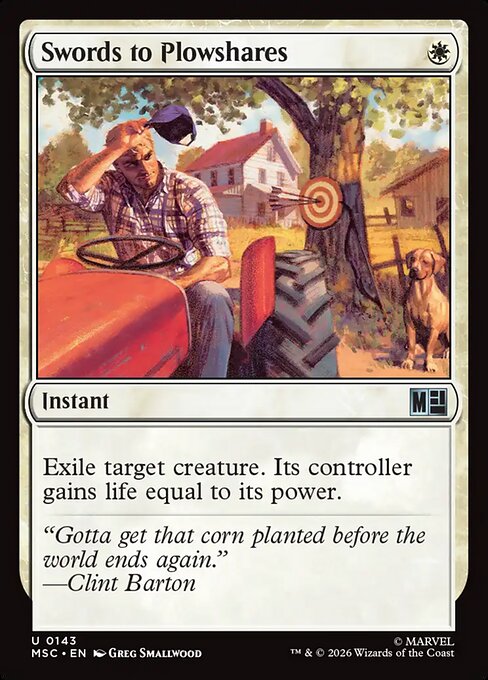 Swords to Plowshares highlighted card art