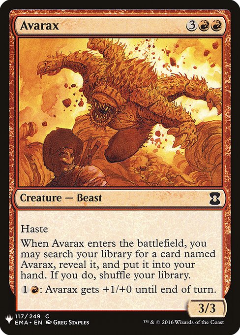 Avarax from The List