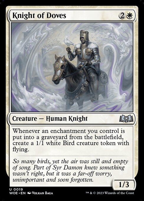 Knight of Doves highlighted card art