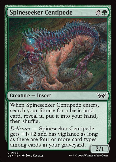 Spineseeker Centipede highlighted card art