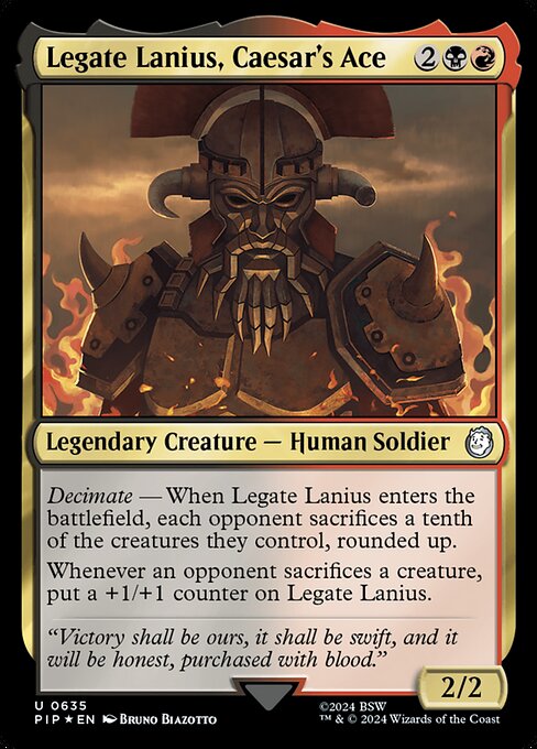 Legate Lanius, Caesar's Ace highlighted card art