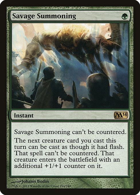 Savage Summoning highlighted card art