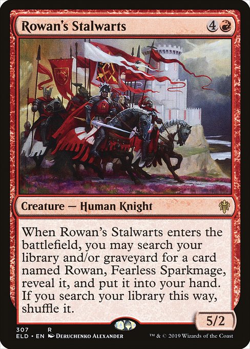 Rowan's Stalwarts highlighted card art