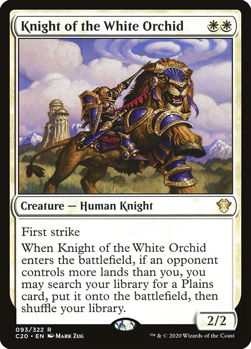 Knight of the White Orchid from Commander 2020
