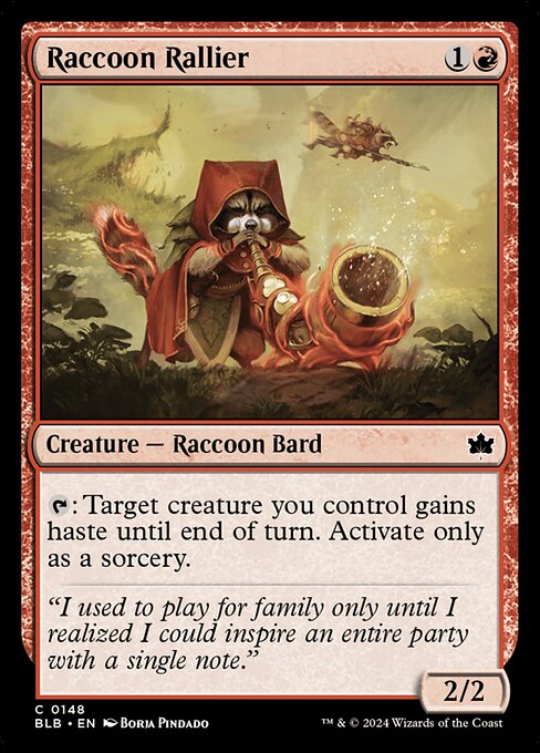 Raccoon Rallier highlighted card art