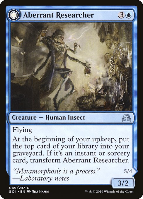 Aberrant Researcher // Perfected Form from Shadows over Innistrad