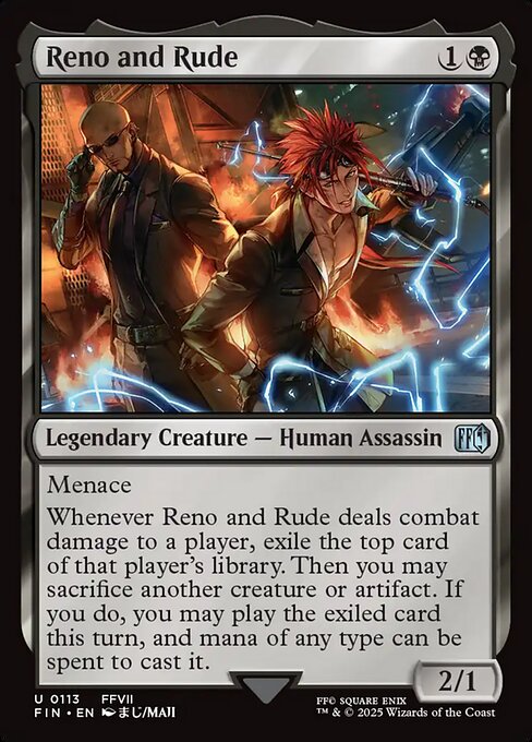 Reno and Rude highlighted card art
