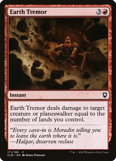 Earth Tremor highlighted card art