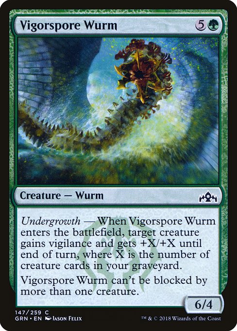 Vigorspore Wurm highlighted card art