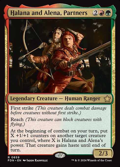 Halana and Alena, Partners highlighted card art
