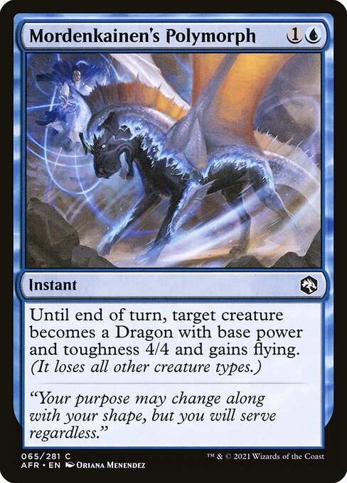 Mordenkainen's Polymorph highlighted card art