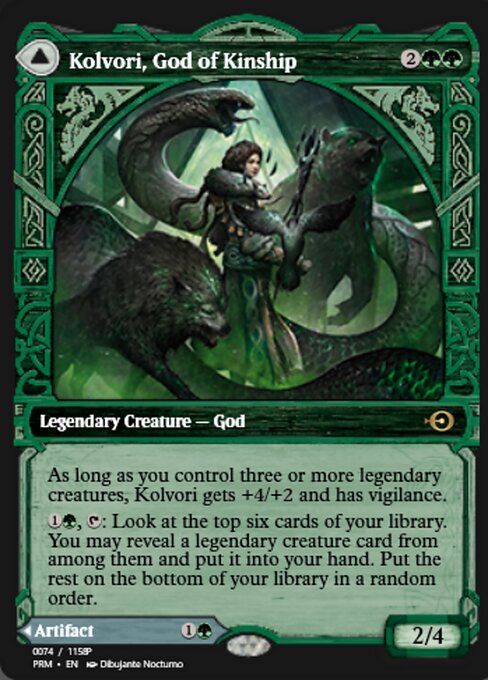 Kolvori, God of Kinship // The Ringhart Crest highlighted card art