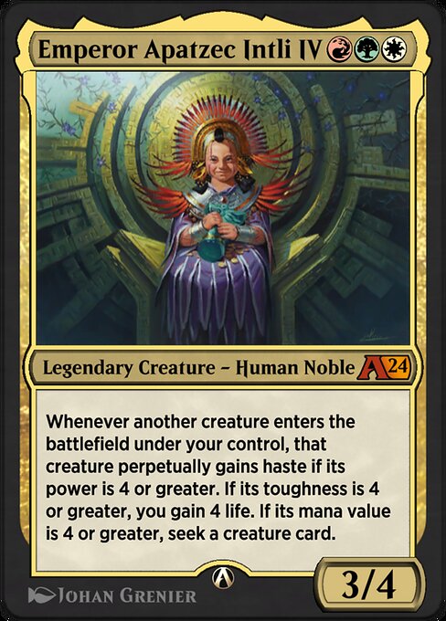 Emperor Apatzec Intli IV highlighted card art