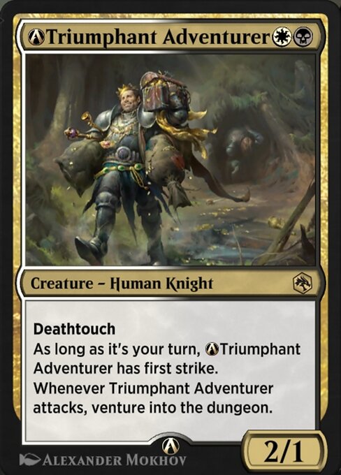 A-Triumphant Adventurer highlighted card art
