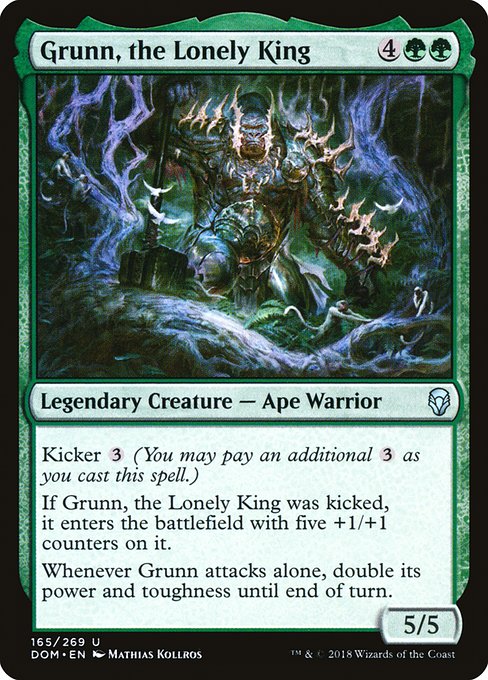 Grunn, the Lonely King highlighted card art