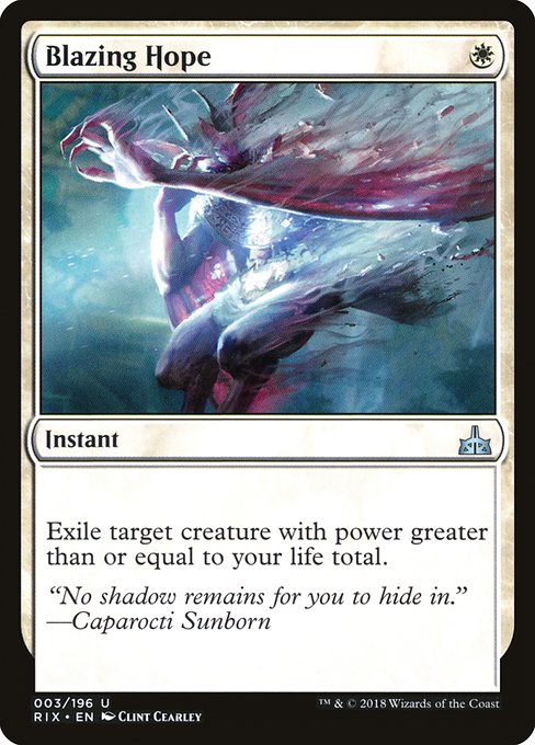Blazing Hope highlighted card art