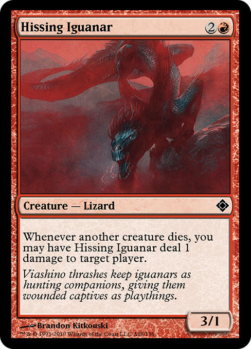 Hissing Iguanar from Magic Online Theme Decks