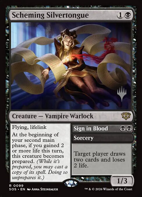Scheming Silvertongue // Sign in Blood from Secrets of Strixhaven Promos