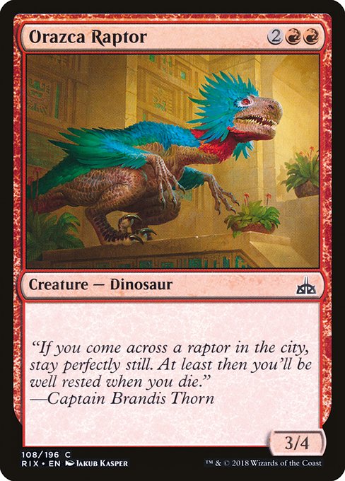 Orazca Raptor highlighted card art