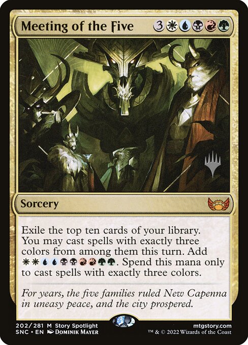 Meeting of the Five from Streets of New Capenna Promos