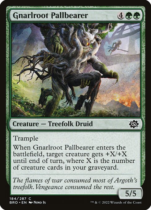 Gnarlroot Pallbearer highlighted card art