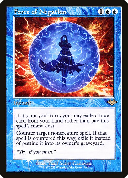 Force of Negation from Modern Horizons 1 Timeshifts